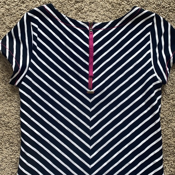 HATLEY M MEDIUM BLACK, WHITE, PINK COTTON WOMENS DRESS EXCELLENT CONDITION - Picture 5 of 8